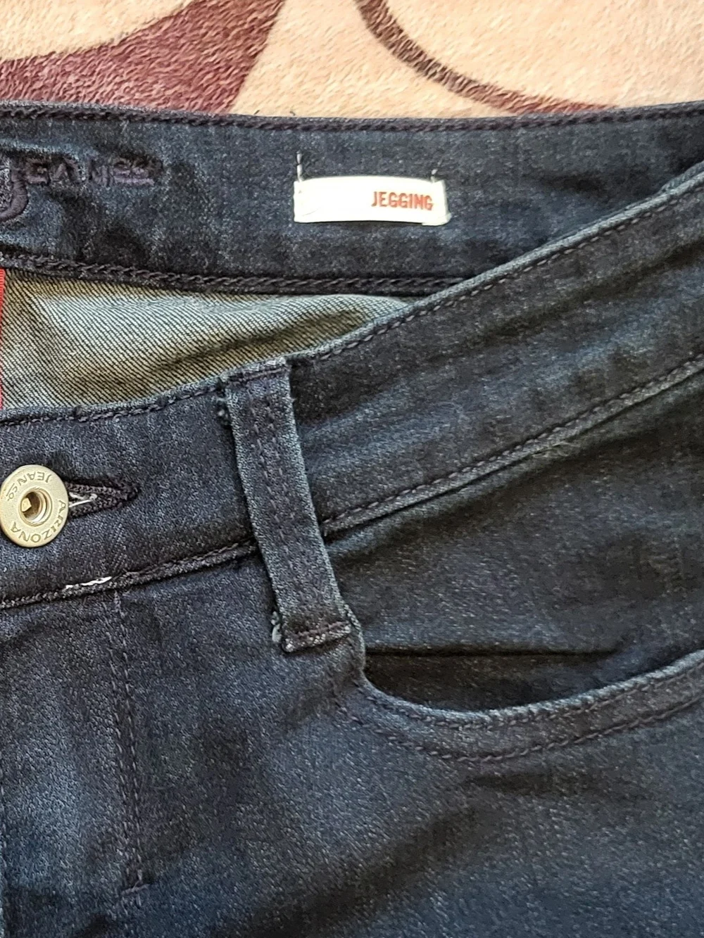 Arizona Jeans Blue Dark Wash Denim Jegging Stretch Mid Rise 5-Pocket NWOT